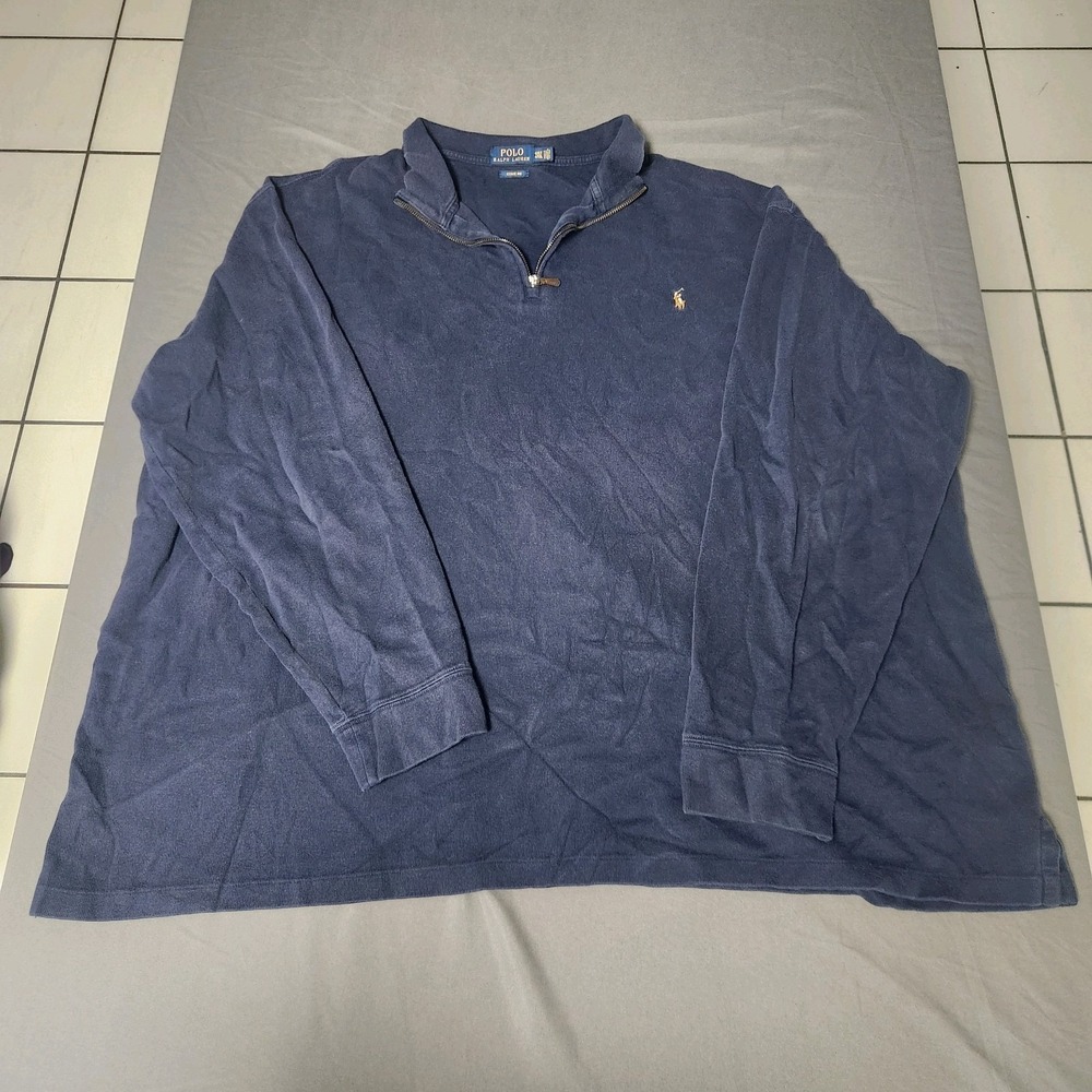 Polo Ralph Lauren 1/4 Zip Pullover Sweater Men's 4XLT Blue
